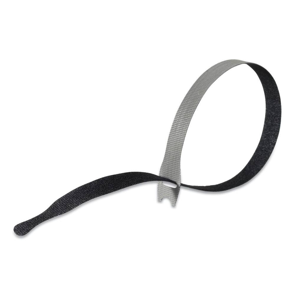 Left. Velcro - Velcro 94257 ONE-WRAP 0.5 in. x 15 in. Pre-Cut Thin Ties - Black/Gray (30/Pack) - Black; Gray.