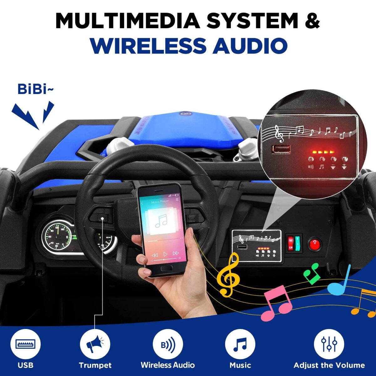 MULTIMEDIA SYSTEM & WIRELESS AUDIO

BiBi~ 4-D L Flover

USB Trumpet Wireless Audio Music Adjust the Volume
