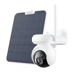 Reolink - Altas PT Ultra 4K 360° Pan & Tilt 500-Day Long Lasting Battery Camera with Solar 10s Pre-recording Auto-Tracking - White