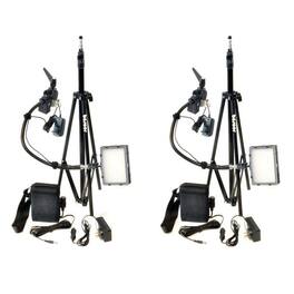 Bescor - Grip-182KB Gripper Gooseneck Bi-Color 2-Light Kit, Includes FP-180 Dimmable LED Lights, Gooseneck Arms, Gripper