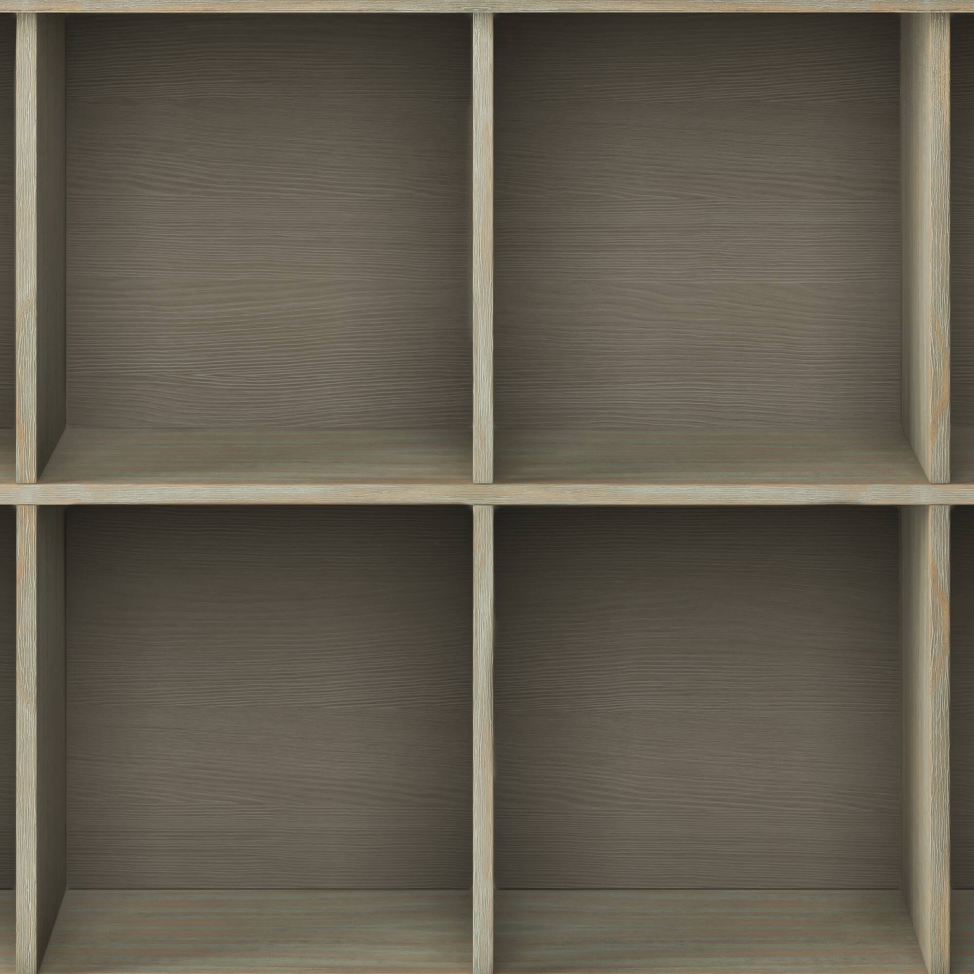 Alt View 11. Simpli Home - Acadian 8 Cube Storage Sofa Table - Distressed Grey.