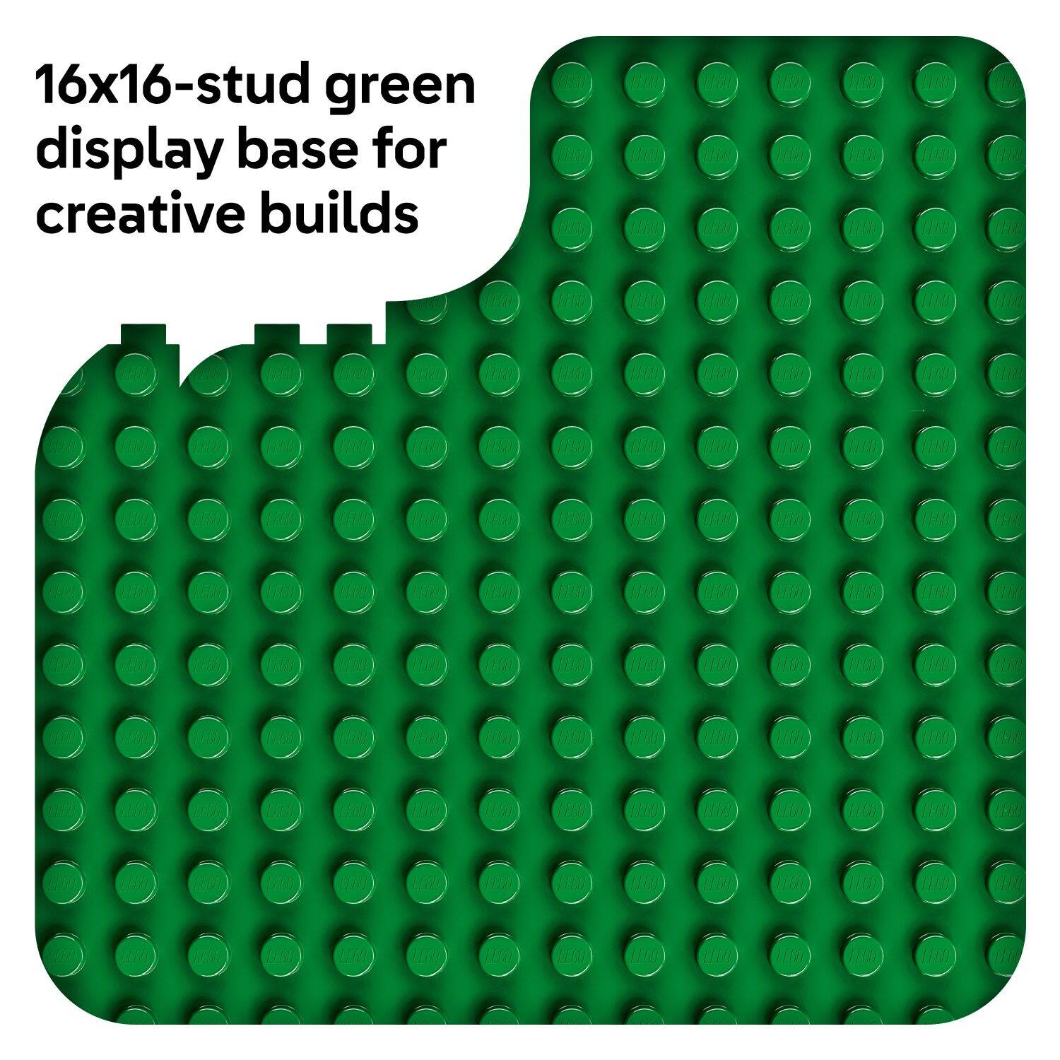 16x16-stud green display base for creative builds
