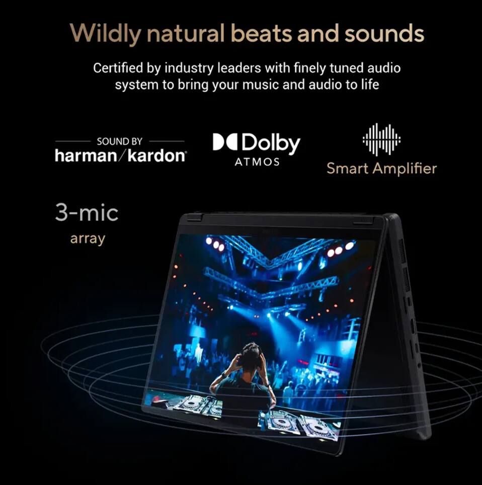 Wildly natural beats and sounds  
Certified by industry leaders with finely tuned audio system to bring your music and audio to life  

SOUND BY  
harman/kardon  

Dolby  
ATMOS  

Smart Amplifier  

3-mic array