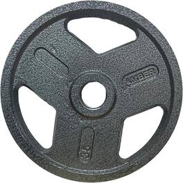 Amber Sporting Goods - Tri-Grip Cast Iron Weight Plates for Strength Training, Rust Resistant, Ideal for Squats & Lifts, 35 lb Pair - Black