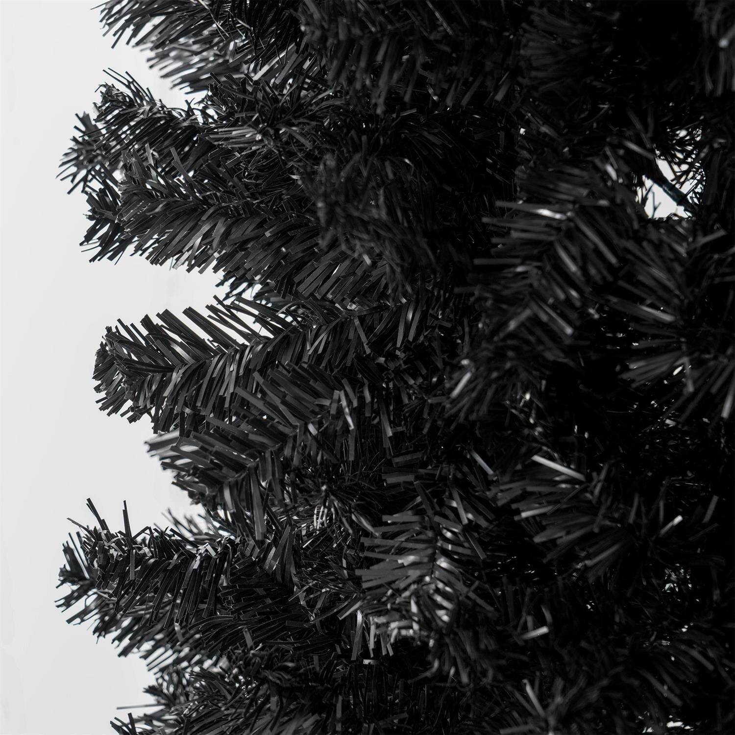 Alt View 1. Pefilos - 8ft Tall Artificial Pencil Christmas Tree with Stand and 1168 Tips for Home Decor & Festive Events - Black.