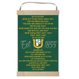 Jardine - San Francisco Dons 12" x 20" Fight Song Banner Sign - Green