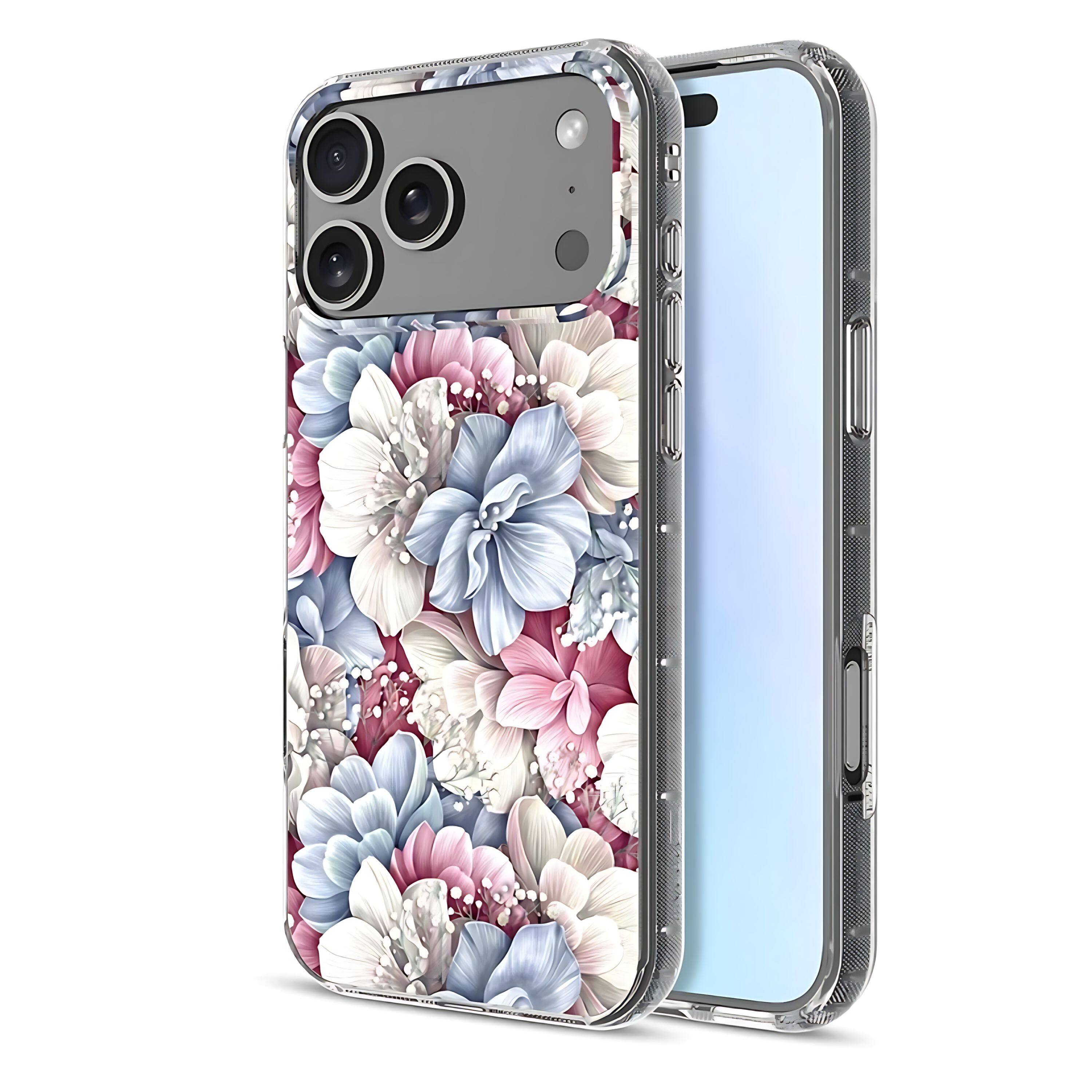 Front. Kitcheniva - Magnetic Charging Compatible Case For iPhone 17 Pro - Floral.