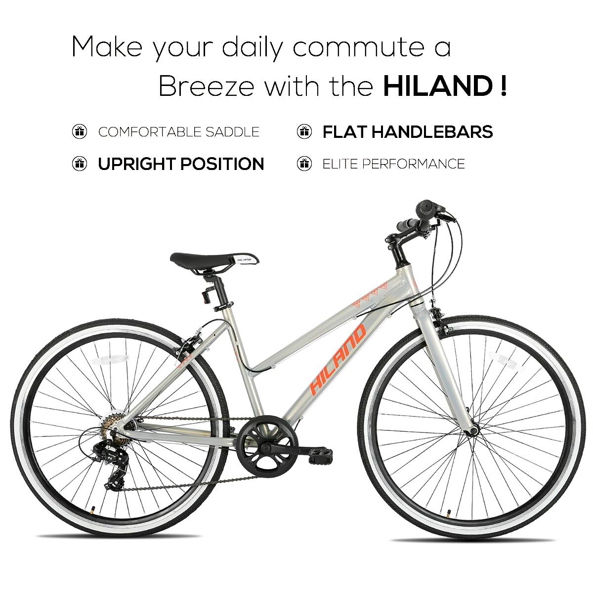 Make your daily commute a Breeze with the HILAND!

- COMFORTABLE SADDLE
- UPRIGHT POSITION
- FLAT HANDLEBARS
- ELITE PERFORMANCE
