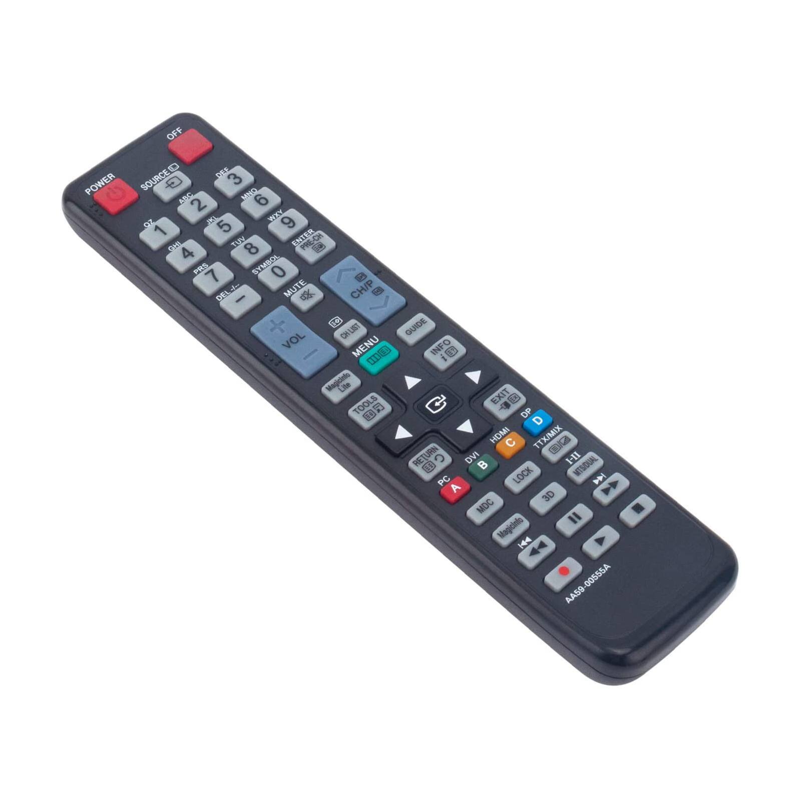 OFF POWER RES 3 SOURCE ADC MNO 6 2 DT WEY 9 1 5 TVY ENTER PRE-CH CA FAl 8 10 4 PBS SYMBOL 0 7 B DEL - MUTE o CH/P 8 H GUIDE VOL DRUIT MENU E00D INFO - 00 Magicinto Lite TOOLS EXIT DP D HDMI C TTX/MIX RETURN JPIN DVI II C t LOCK MITSIDUAL PC M A 30 MOC " Magicino 144 00555A AA50