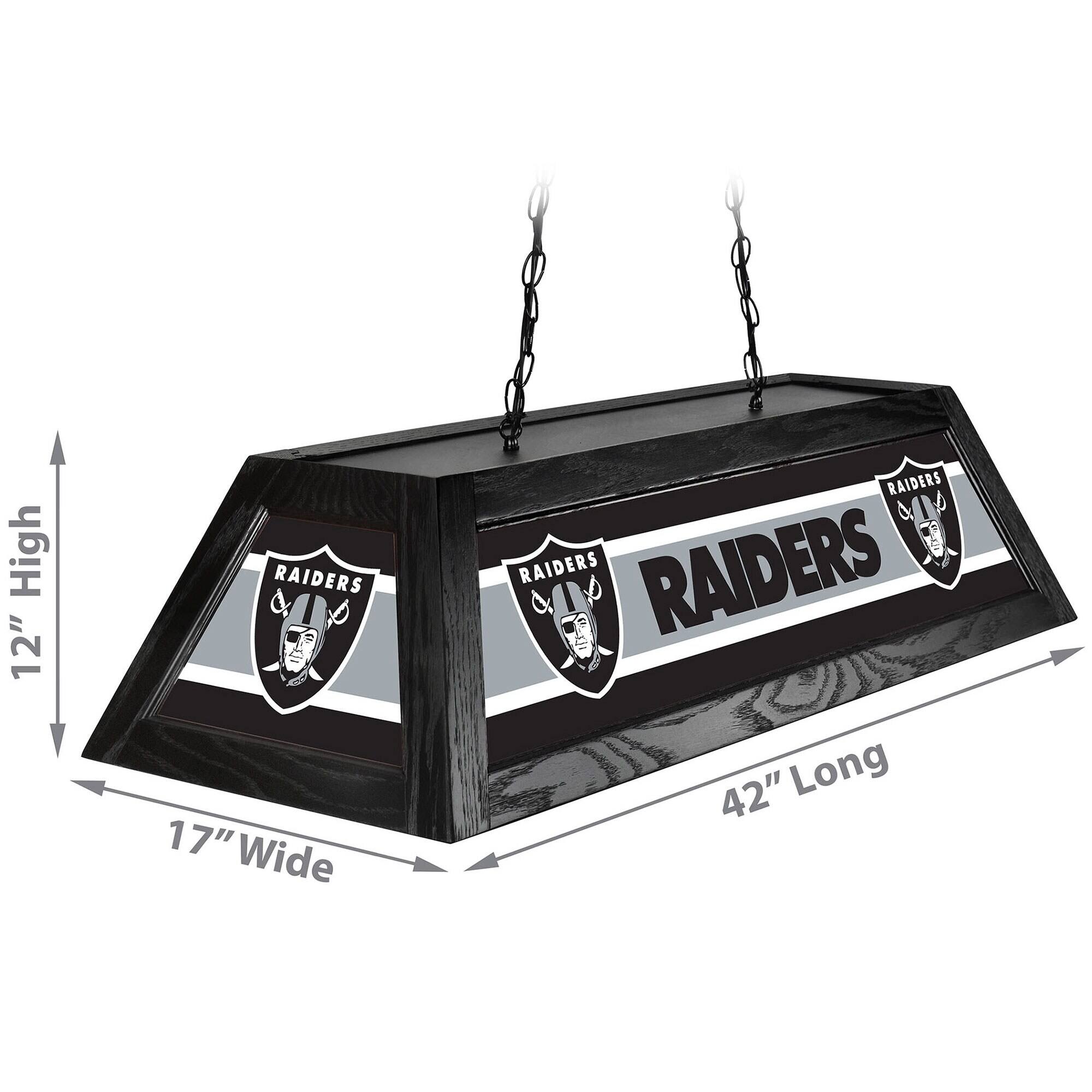 High 12"  
RAIDERS  
17" Wide  
RAIDERS  
42" Long