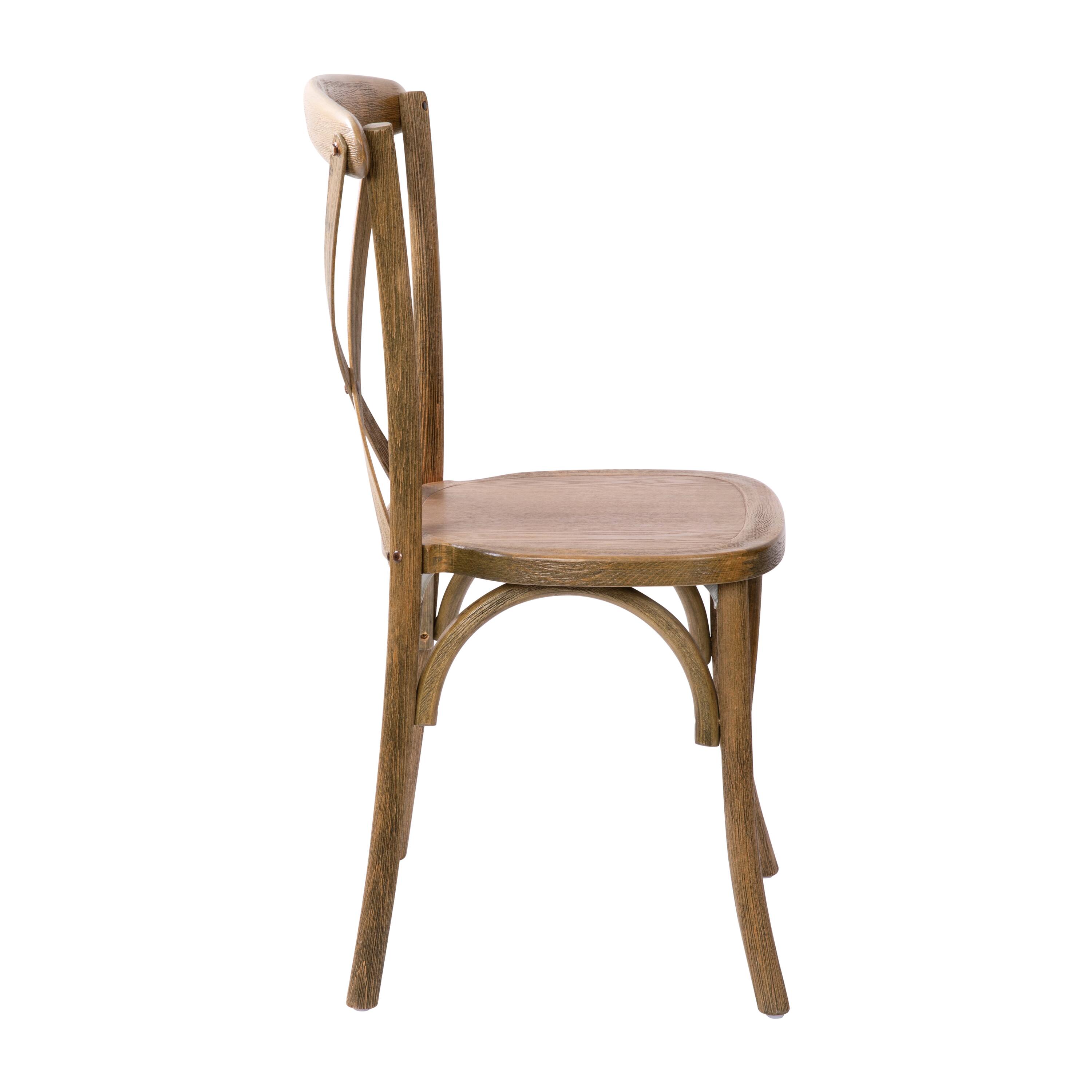 Alt View 9. Emma + Oliver - X-Back Chair - Dark Natural.