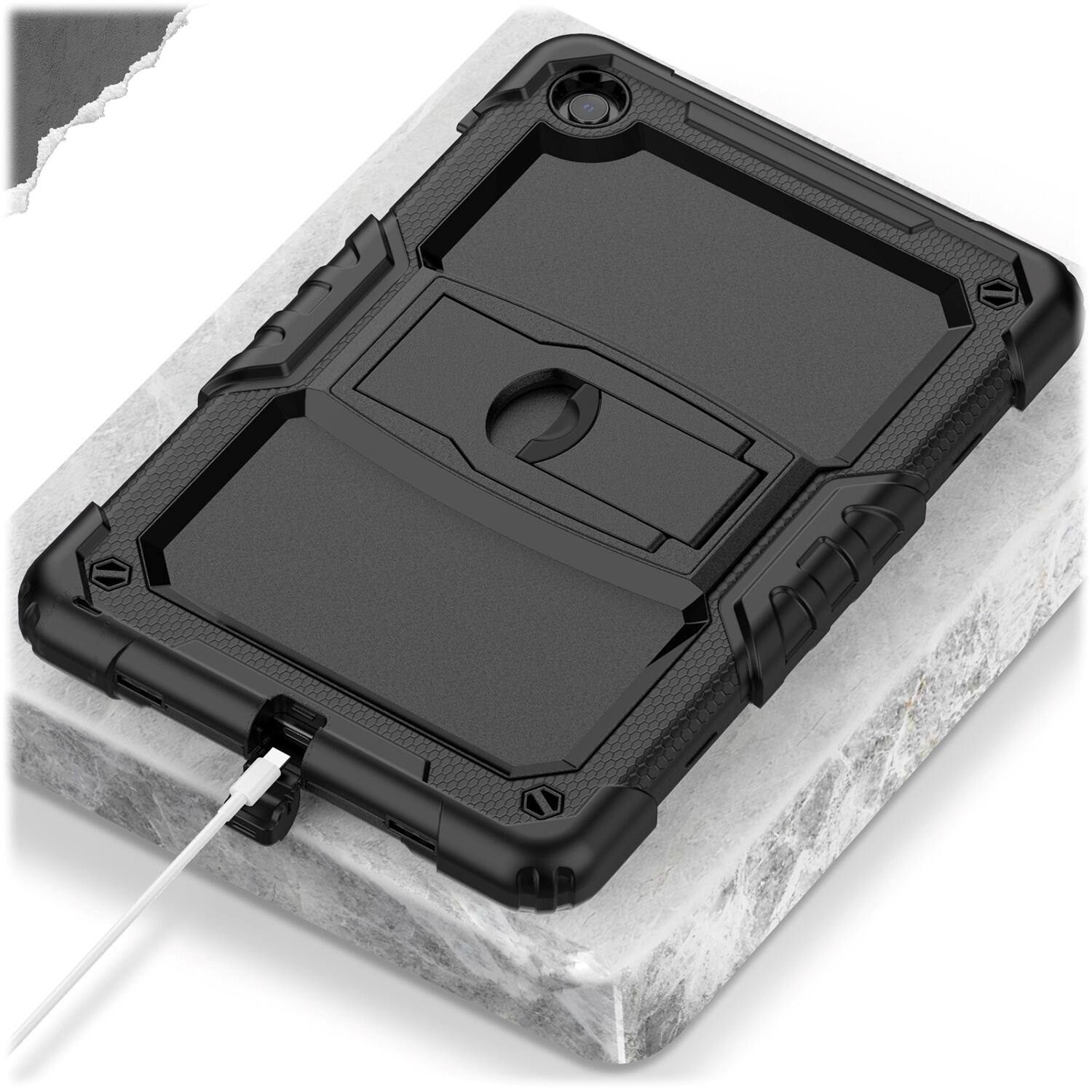 Alt View 11. SaharaCase - Defence Series Case for Lenovo Tab M10 Plus (3rd Gen) - Black.