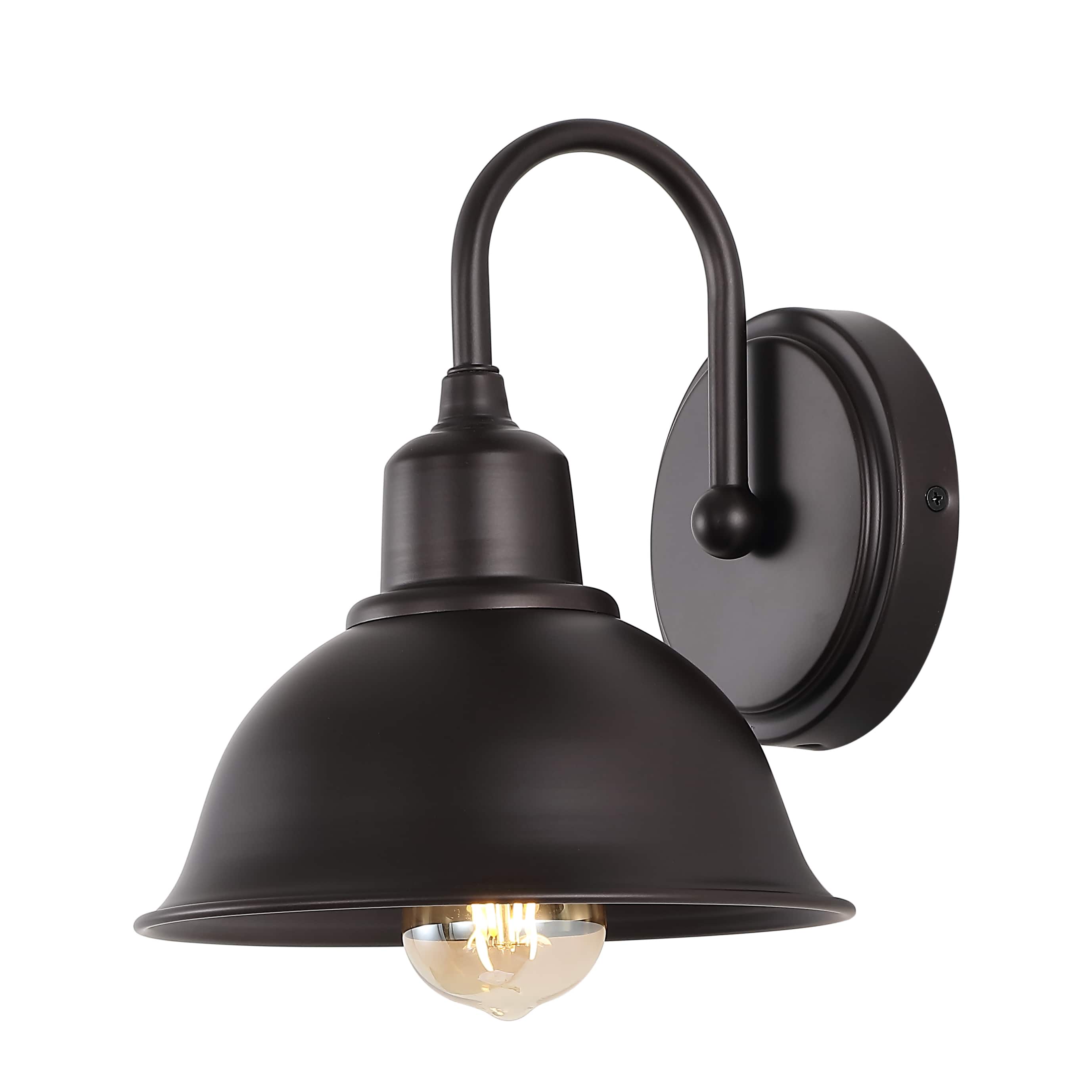 "Jonathan Y - Frisco 8"" 1-Light Farmhouse Industrial Iron LED Vanity, Oil Rubbed Bronze - Oil-Rubbed Bronze" price history on PriceWatchPro