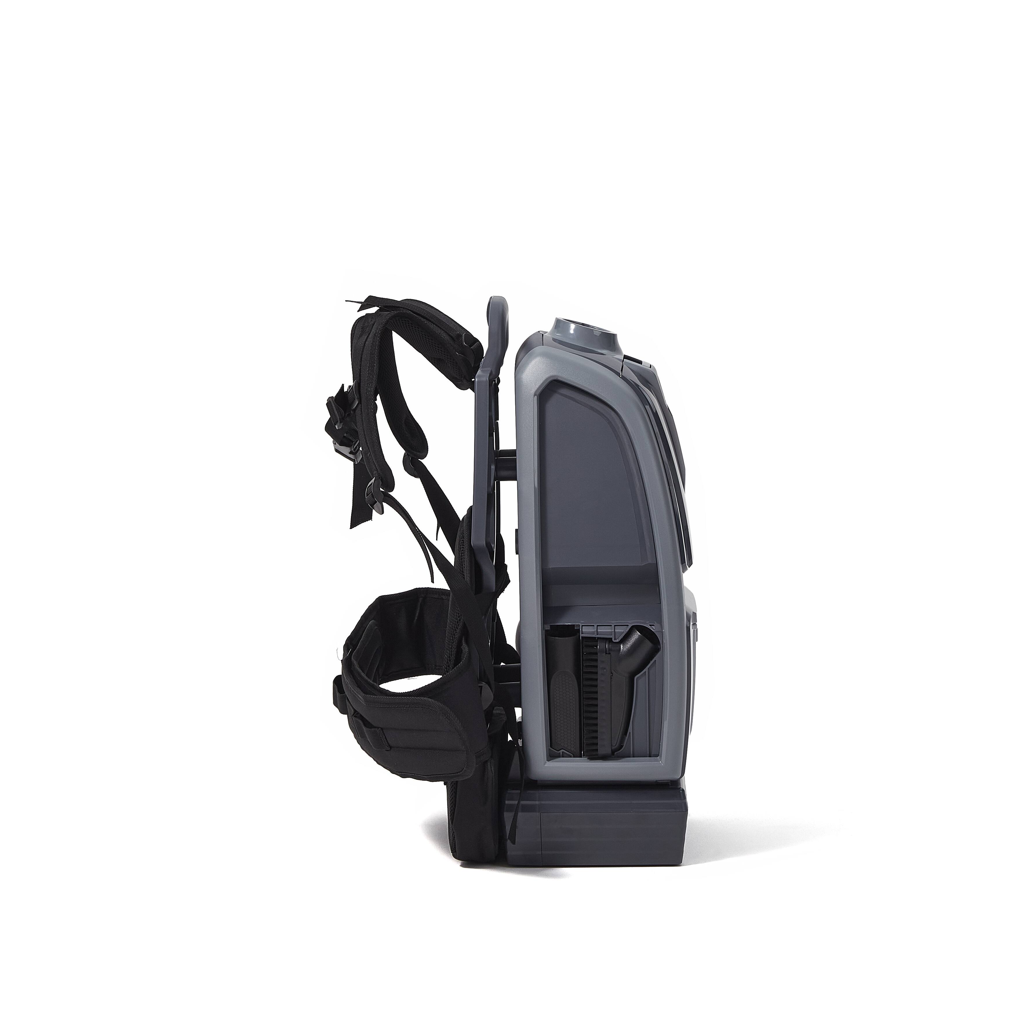 Alt View 9. Dapper Supply - Dapper Commercial Battery Backpack Vacuum 15 lb 6 Qt HEPA Filter 2 in 1 Blower Hard Floors Carpet Stairs Tight - Black.