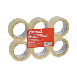 Universal - Heavy-Duty Box Sealing Tape - 1.88Inch x 54.6 yds - Clear - Case of 6