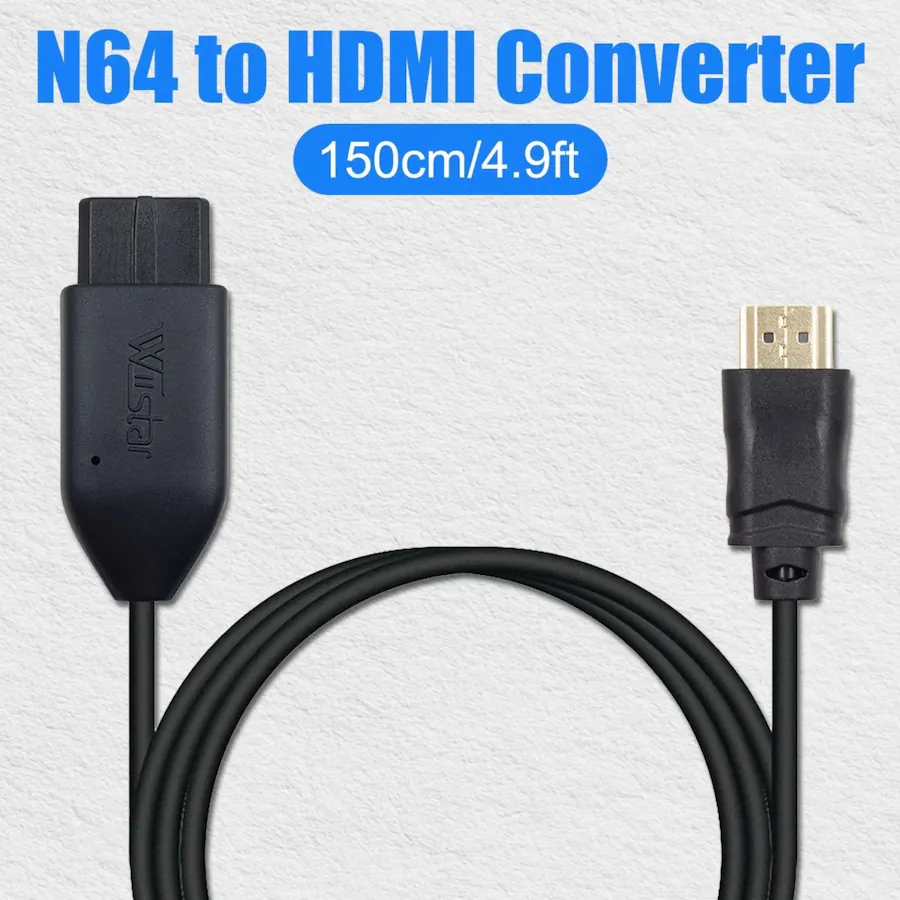 N64 To HDMI Adapter - Also Works With GameCube & SNES, 1080P Plug & Play, 3ft Cable