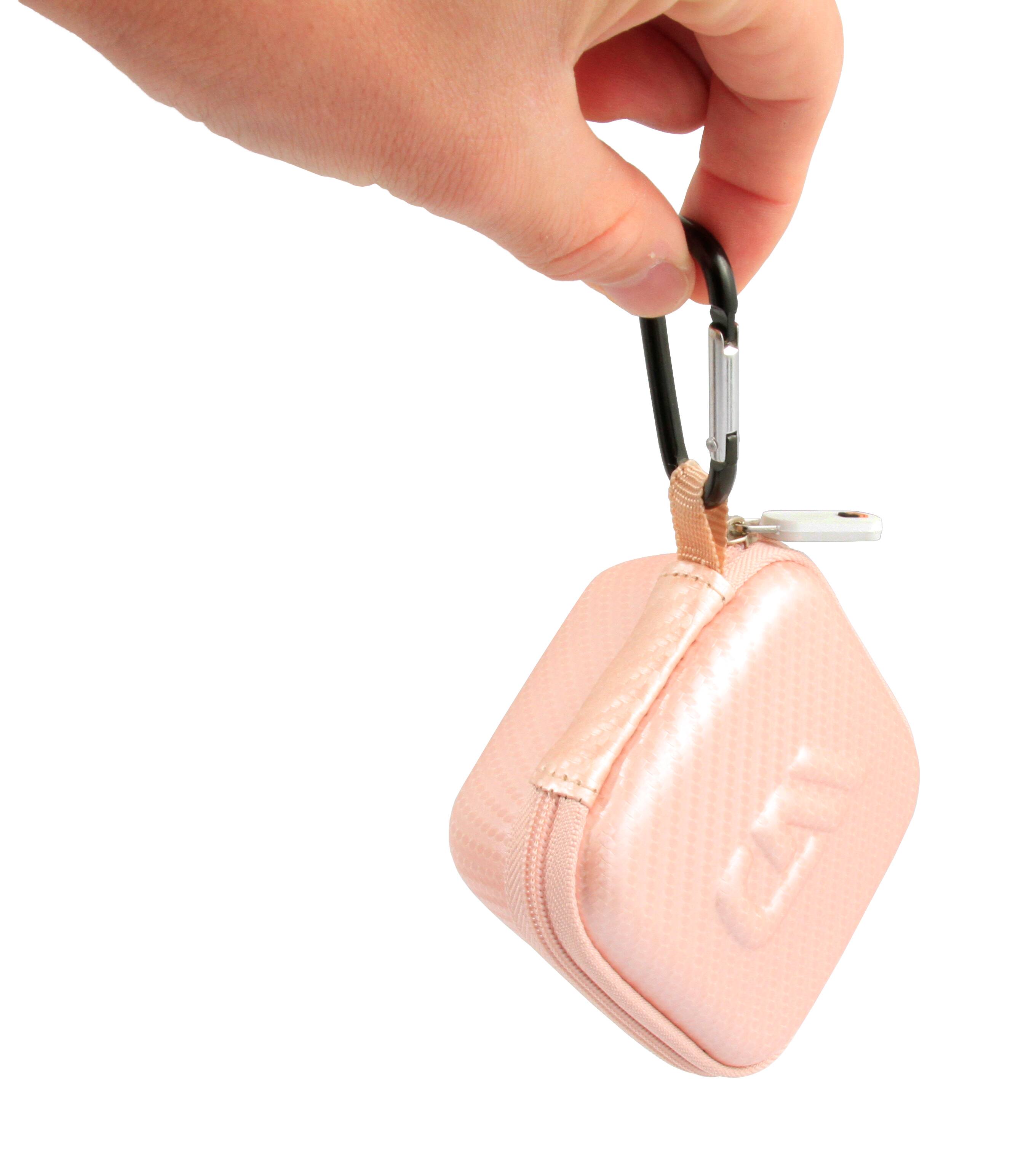 Back. CASEMATIX - Travel Case Fits Beats Powerbeats Pro Wireless Earbuds w/ Carabiner - Rose Gold EVA Earphones Carry Case Only - Rose Gold.