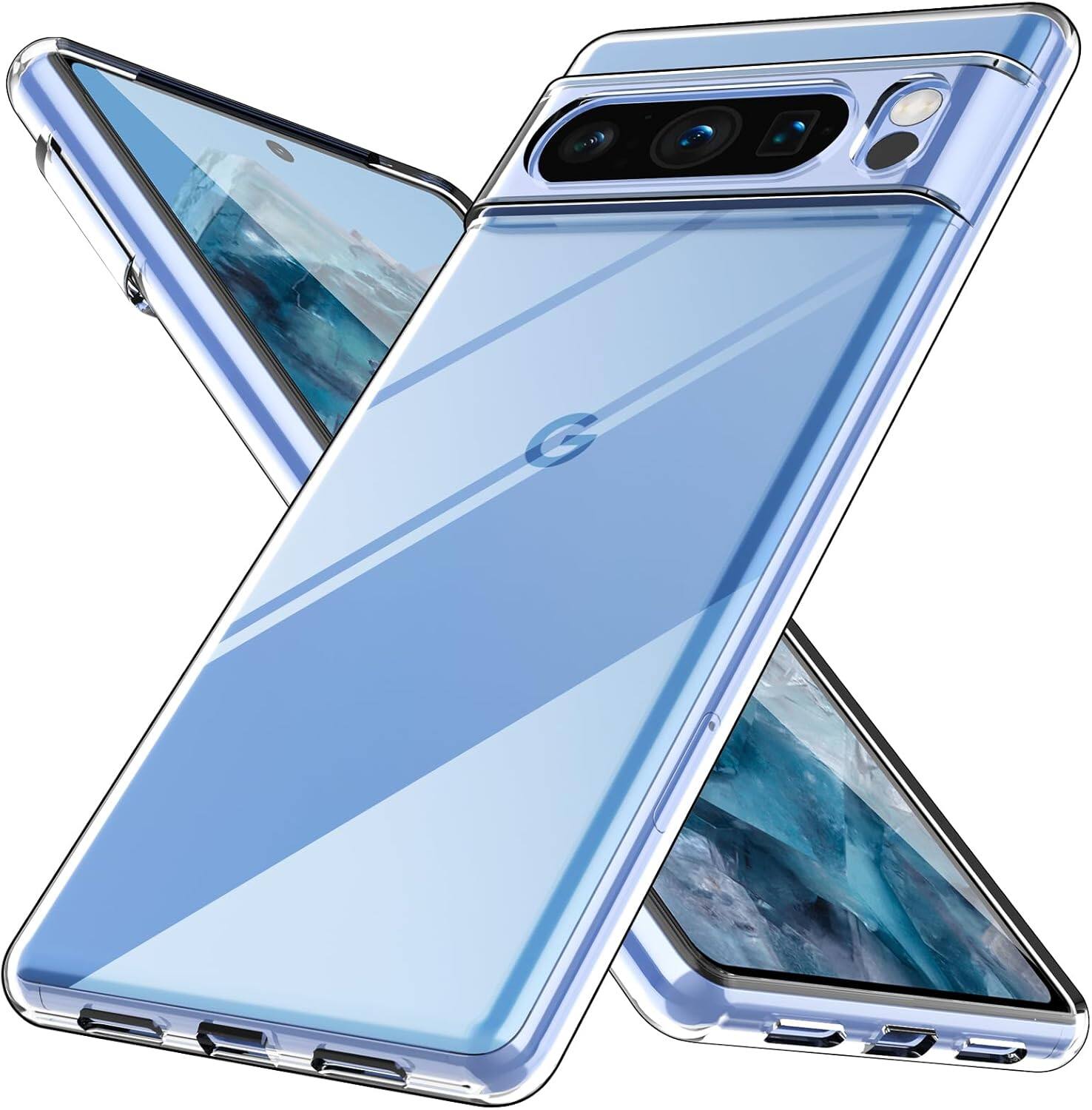 Entronix - Hard Case for Google Pixel 8 Pro - Durable Protection and Stylish Design - Clear
