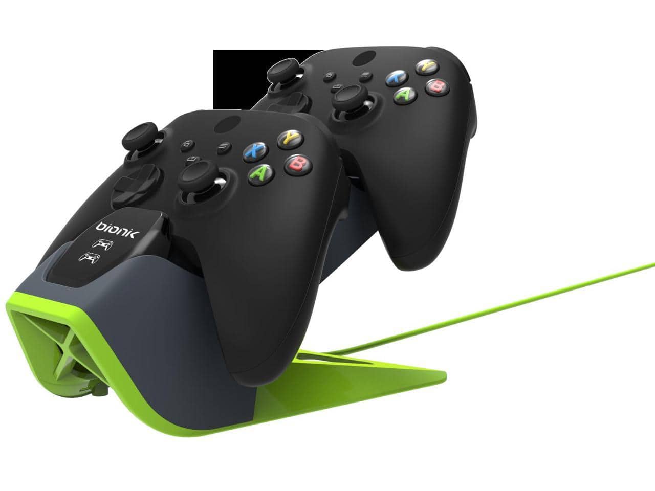 Bionik - Power Stand for Xbox Series X/S: Dual Charge Dock with 2 Batteries & Adapter (BNK-9070) - Multicolor