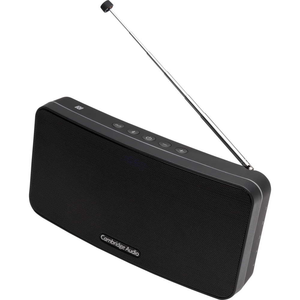 Left View: Cambridge Audio - GO Portable Bluetooth Speaker and Radio - Black
