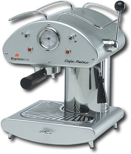 Angle Standard. Espressione - Café Retro Cappuccino/Espresso Maker - Silver.
