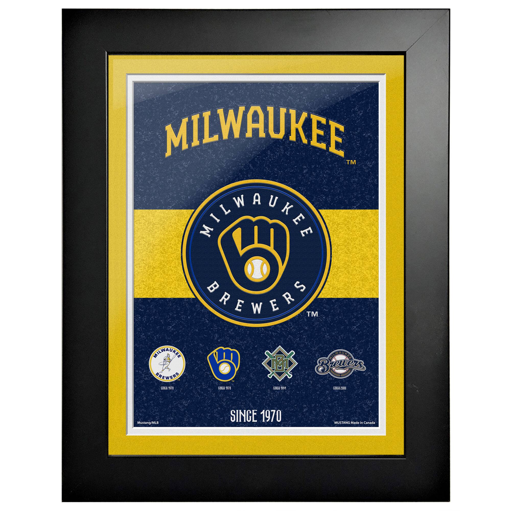 12'' x 16'' Team Logos to History Framed Artwork