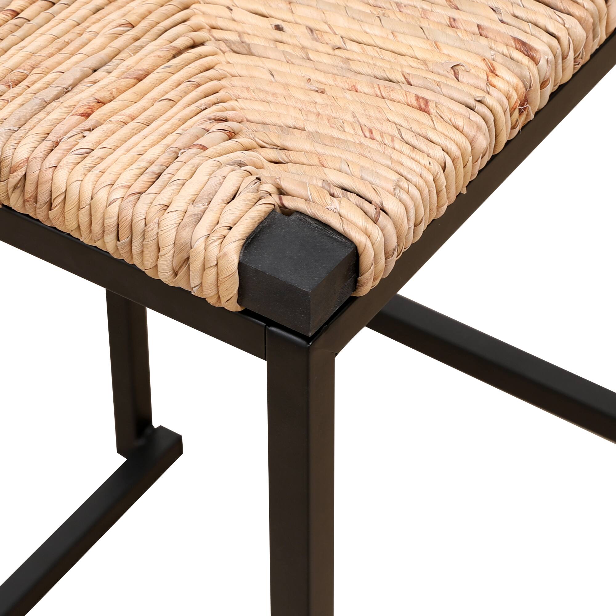 Alt View 7. GOODSILO - Set of 2 Modern Counter Height Barstools with Upholstered Seats and Metal Legs for Kitchen and Dining Areas - Natural.