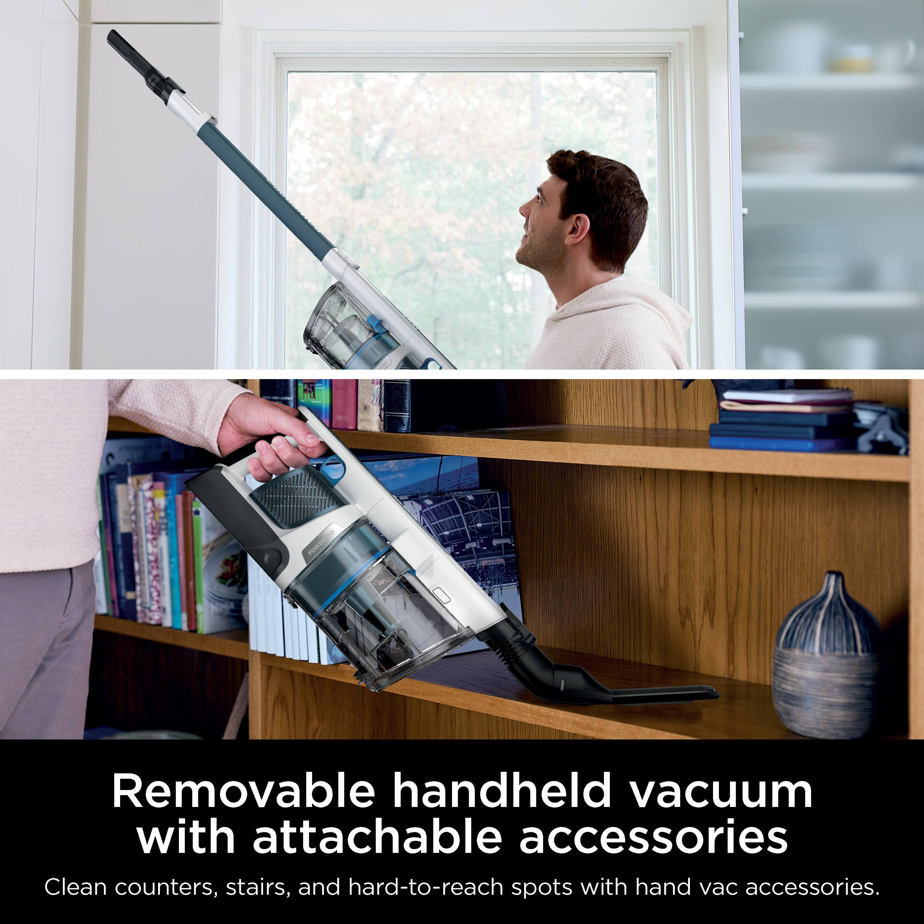 Removable handheld vacuum with attachable accessories

Clean counters, stairs, and hard-to-reach spots with hand vac accessories.