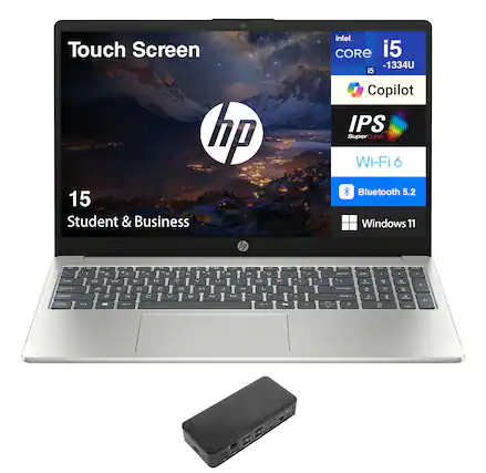 Touch Screen
hp 15
Student & Business
intel CORE i5 -1334U
Copilot
IPS SuperCLEAR
Wi-Fi 6
Bluetooth 5.2
Windows 11