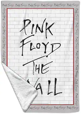 PopMarket - Pink Floyd - Rocksax - Pink Floyd - The Wall - Sherpa Fleece Throw (50 in x 60 in) - Multicolor