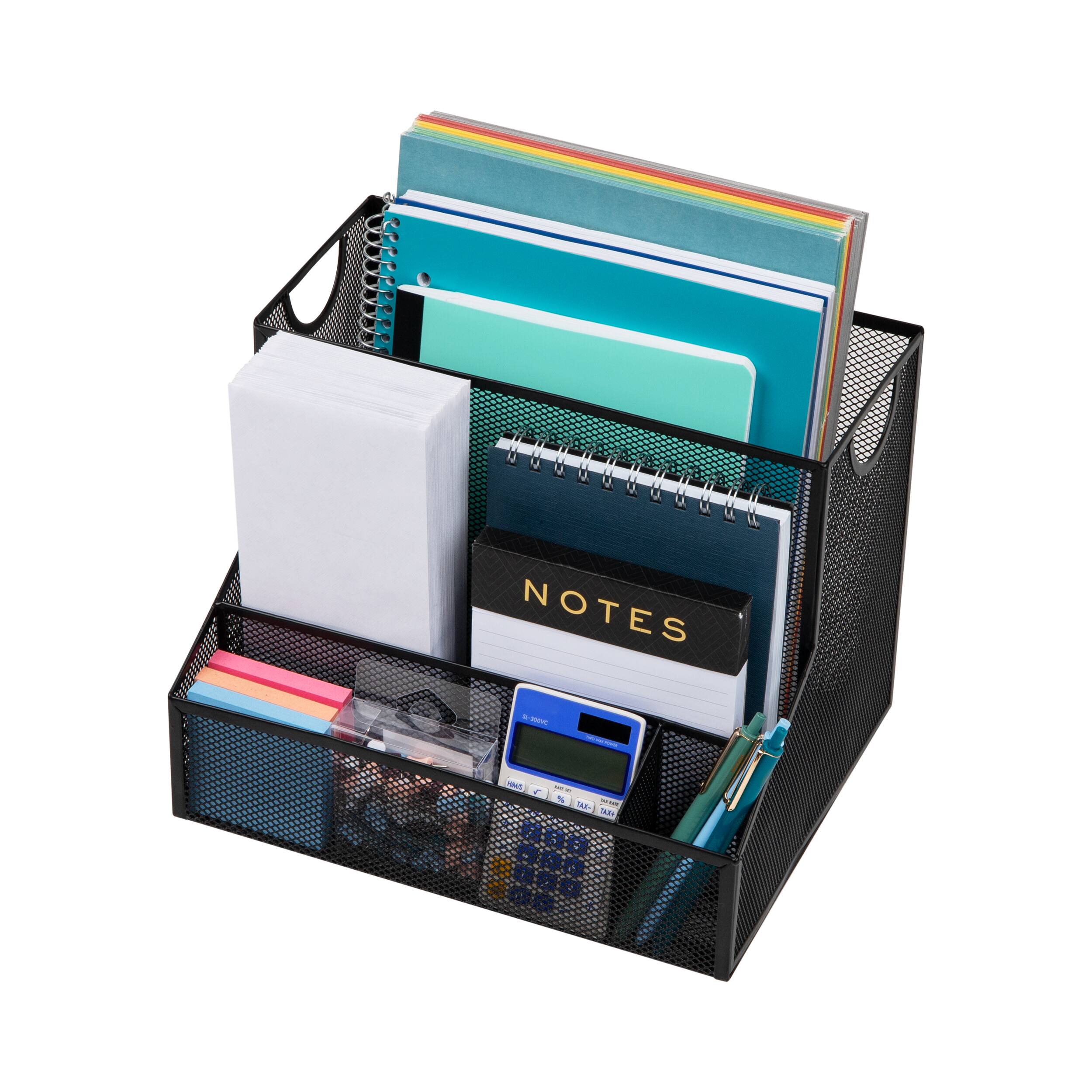 Alt View 14. Mind Reader - Desktop Organizer, Vertical File Storage, Letter Size, Office, Metal Mesh, 12.15"L x 9.5"W x 9.5"H - Black.