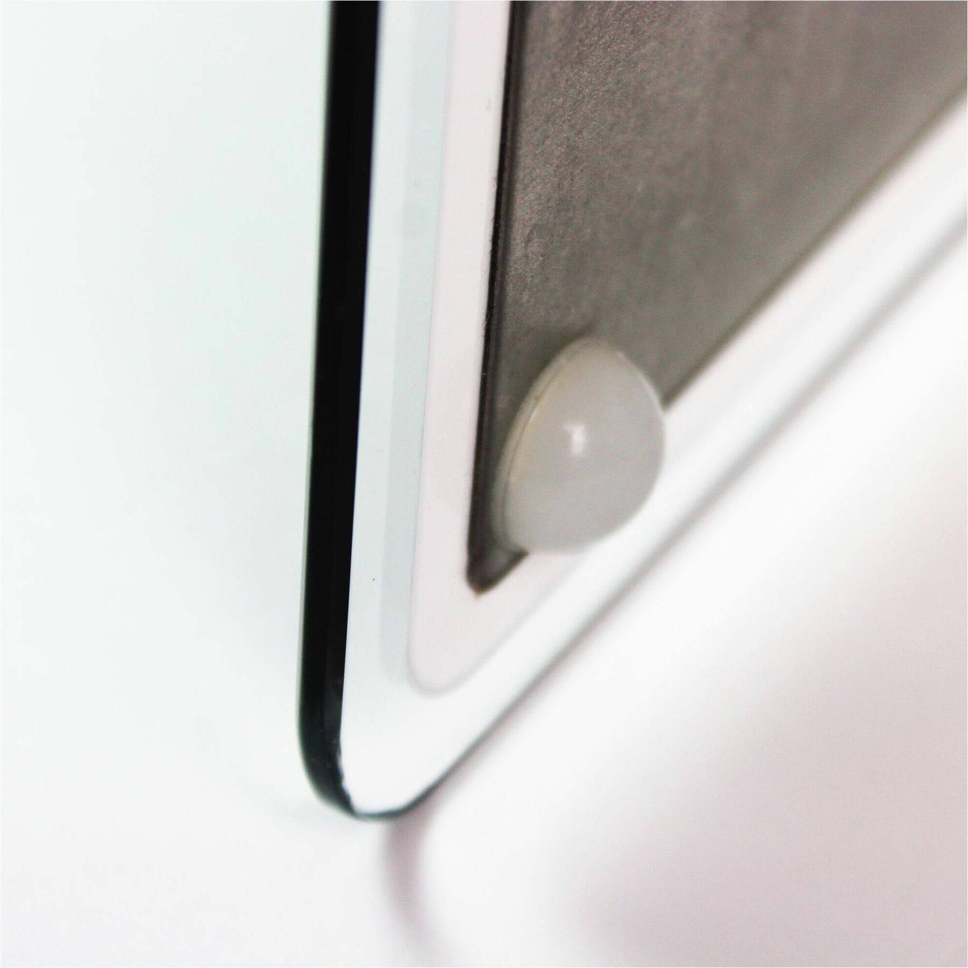 Alt View 20. Floortex - Viztex Glacier White &amp; Black Plan &amp; Grid Glass Dry Erase Board - 17'' x 23'' - White.
