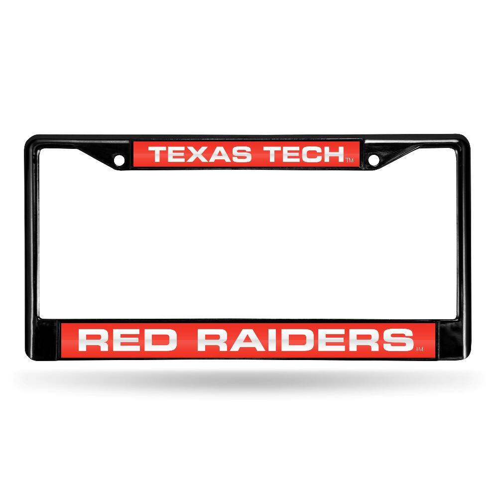 Texas Tech Red Raiders Black Metal Laser Cut License Plate Frame