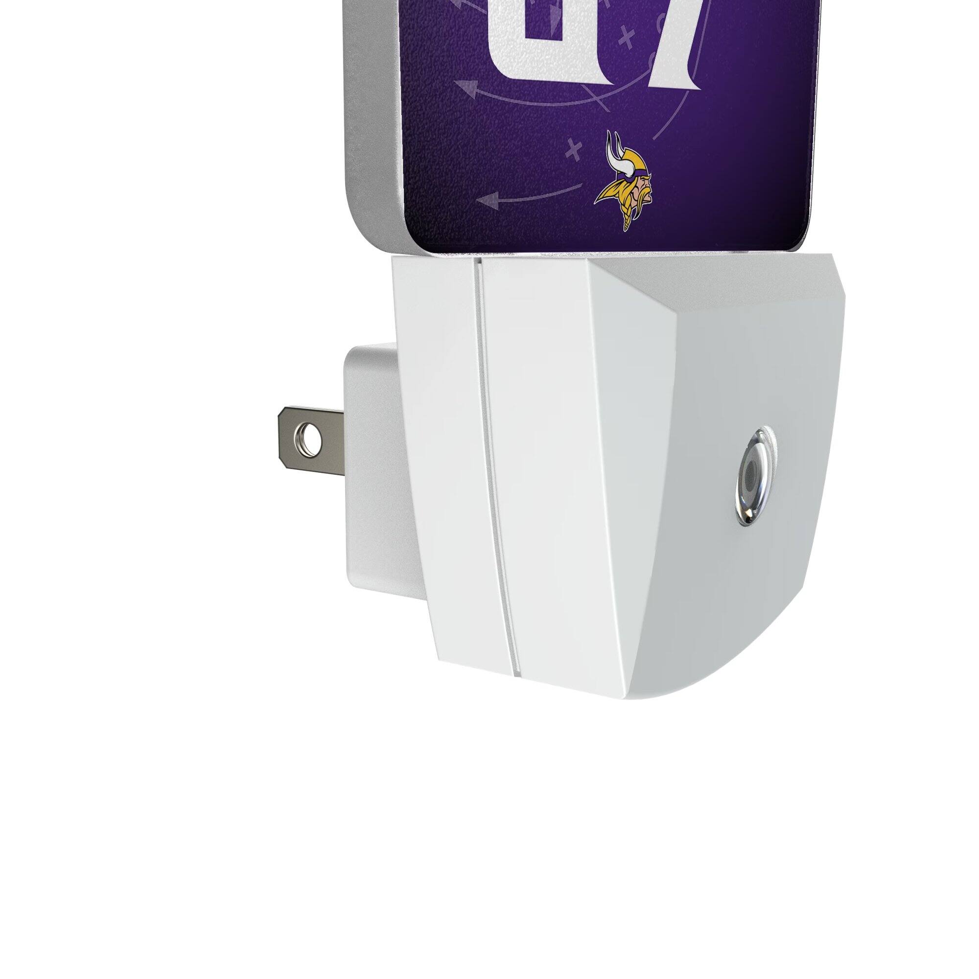 Alt View 2. Keyscaper - T.J. Hockenson Minnesota Vikings Nightlight 2-Pack - Multicolor.