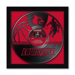 Sporticulture - Louisville Cardinals Framed 13" x 13" Vinyl Record Art Print - Red