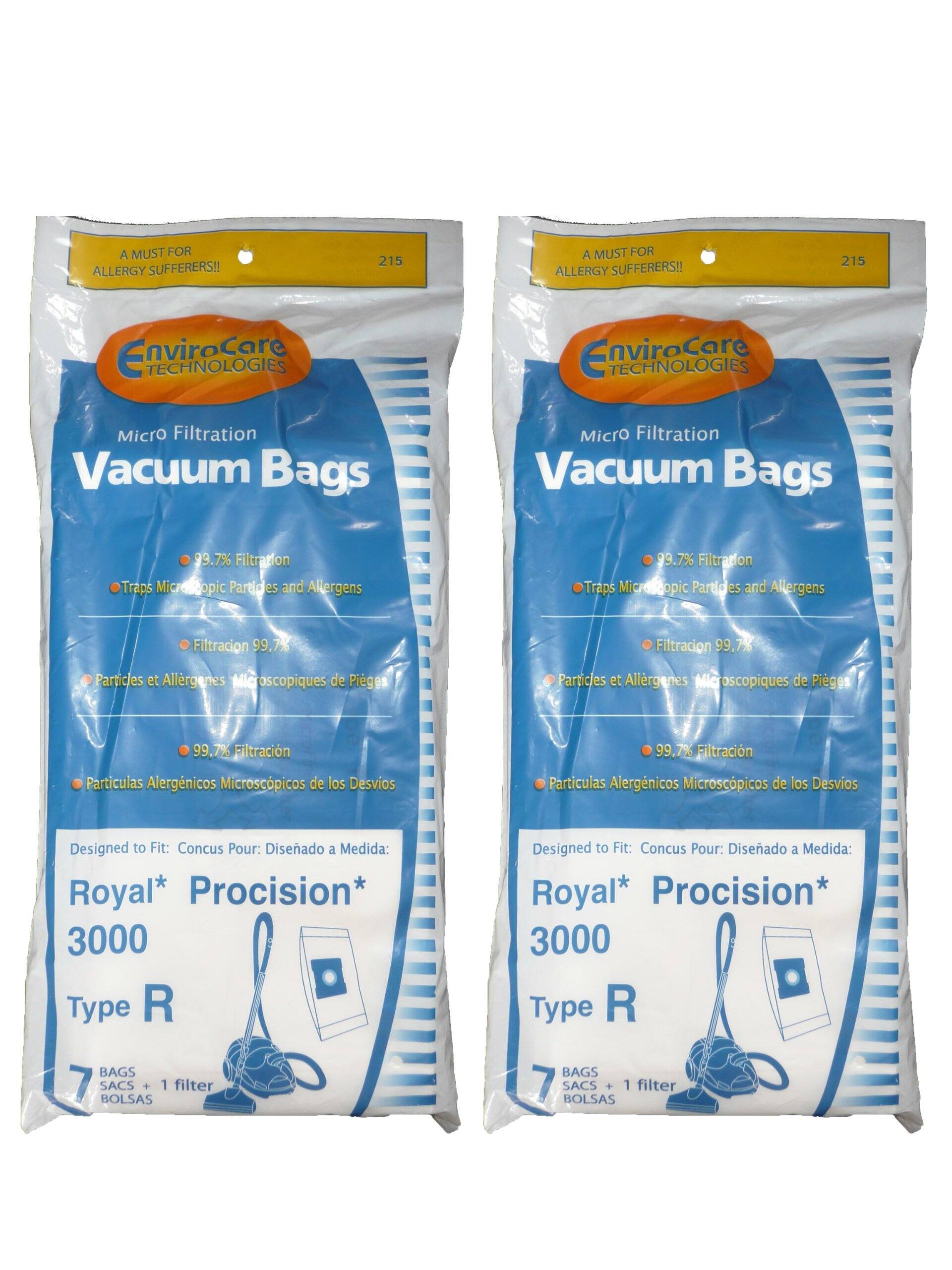 EnviroCare - 14 Pack Procision 3000 Type R Microfiltration Vacuum Cleaner Bags + Filter – Part 215