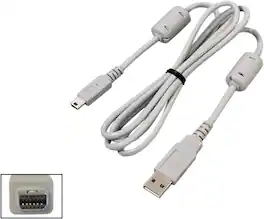 OM System - High-Speed USB Cable for Camera & PC Connectivity, Reliable Data Transfer, Compact Accessory - White