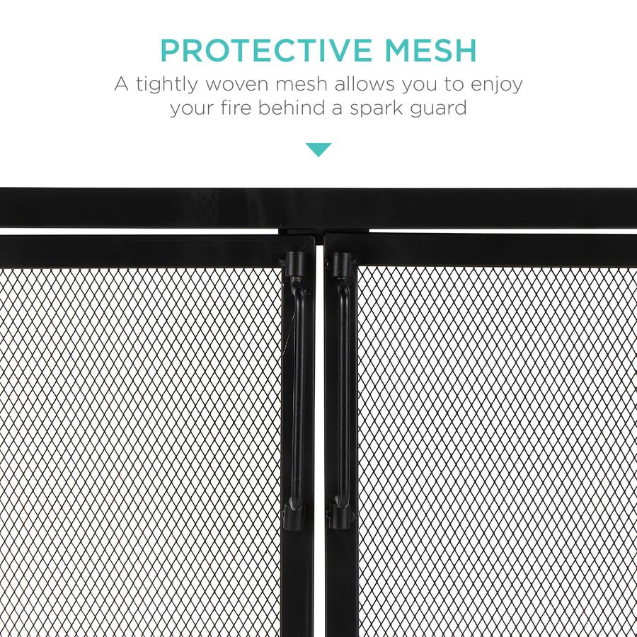 Best Choice Products 38.5x31in 2-Door Fireplace Screen