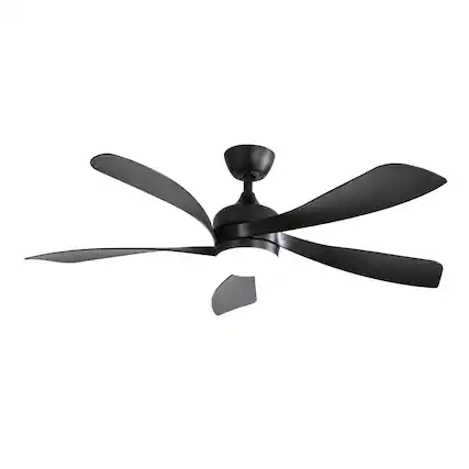 Front. APRILSOUL - Ultra Quiet Reversible DC Ceiling Fan with Remote Energy Efficient 6 Speed Year Round Comfort - Black.