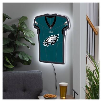 Front. Evergreen Enterprises - Philadelphia Eagles 23" LED Jersey Lighted Wall Sign - Multicolor.