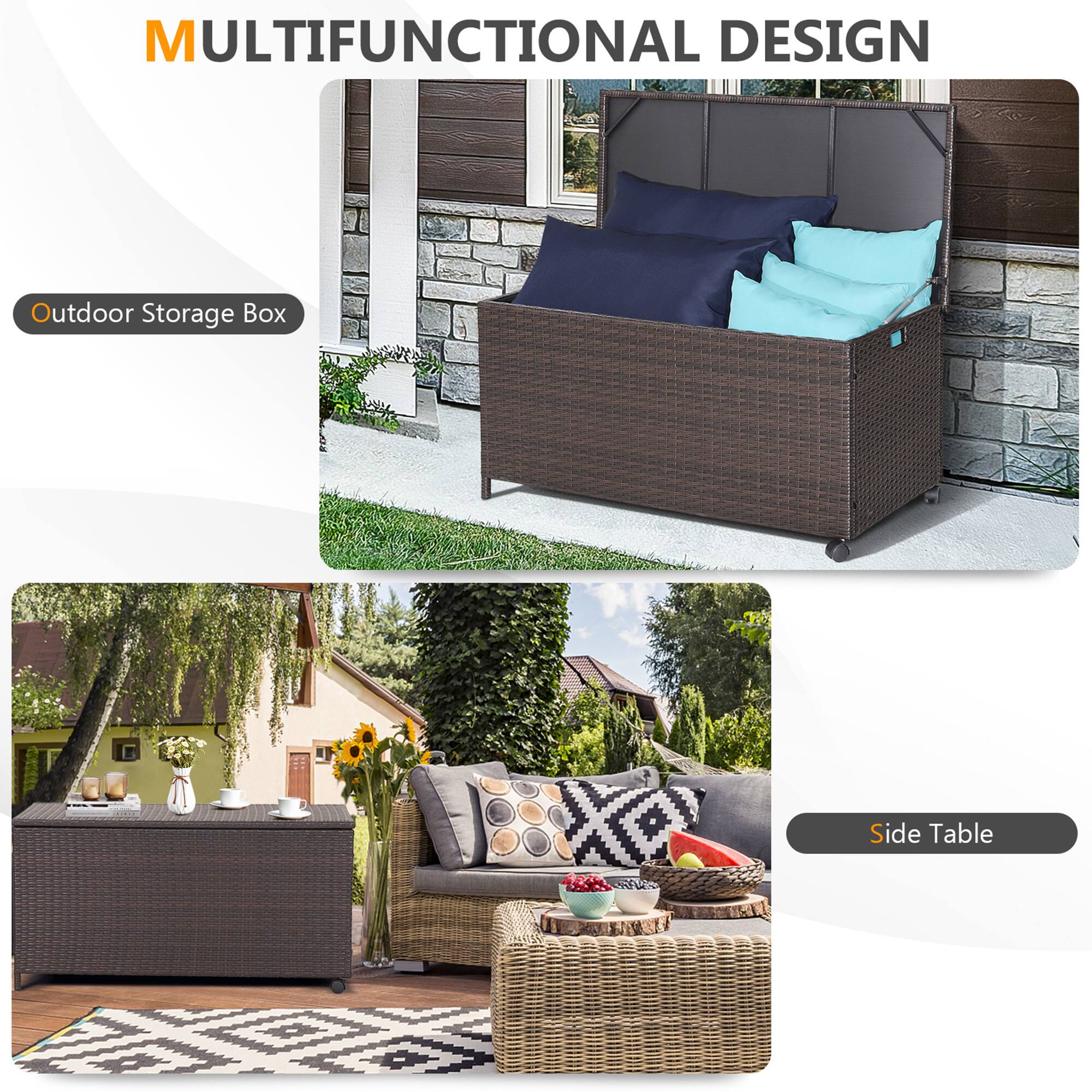 MULTIFUNCTIONAL DESIGN

Outdoor Storage Box

Side Table