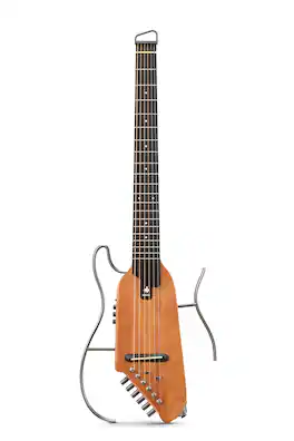 Donner music - Donner HUSH™ I Acoustic-Electric Guitar Kit for Travel Practice Color - Mahogany Natural