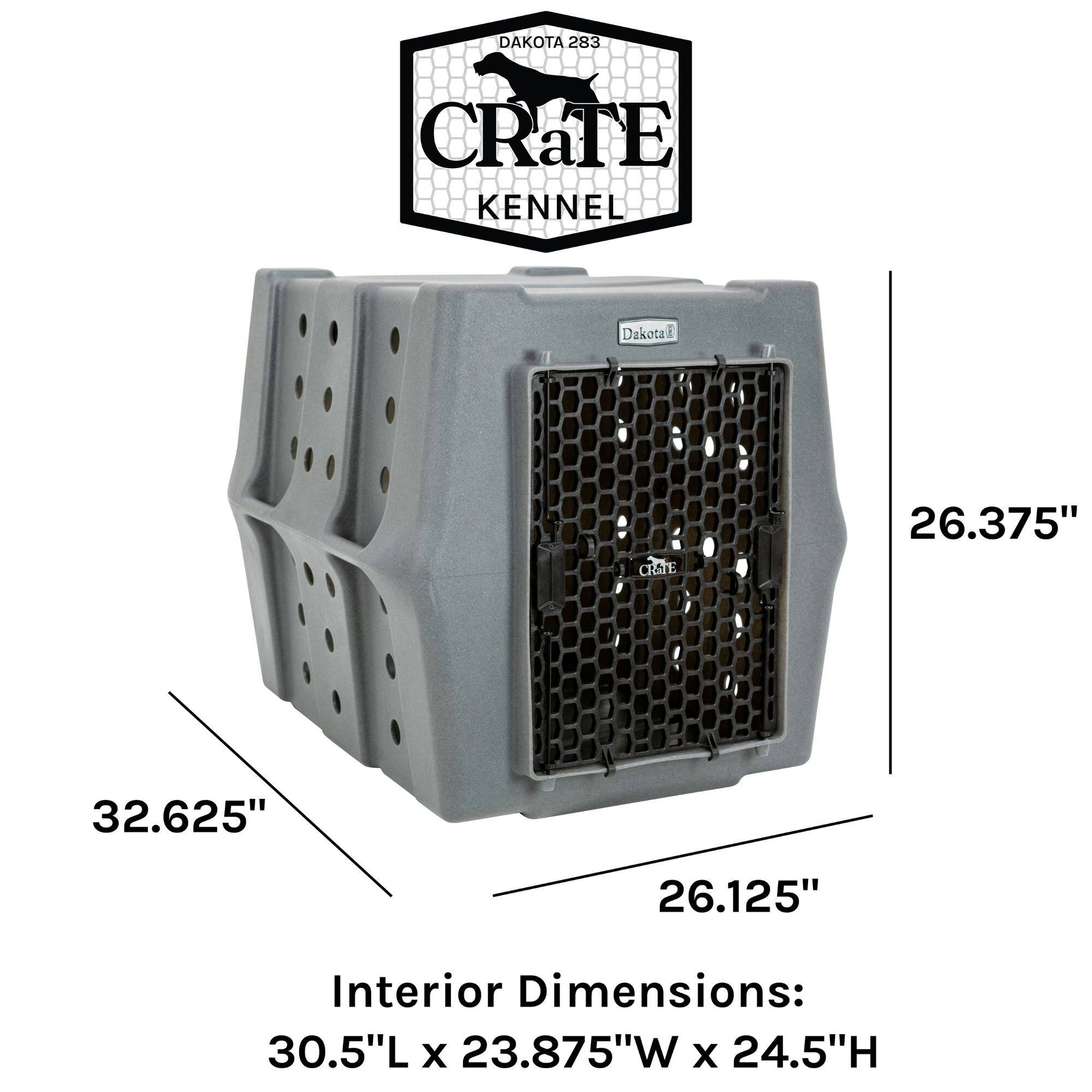 DAKOTA 283  
CRATE KENNEL  
Dakota  
CRATE  
26.375"  
32.625"  
26.125"  
Interior Dimensions: 30.5"L x 23.875"W x 24.5"H