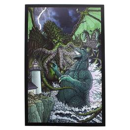Nerd Block - Godzilla Versus Cthulhu 7" x 10.5" Art Print - Green