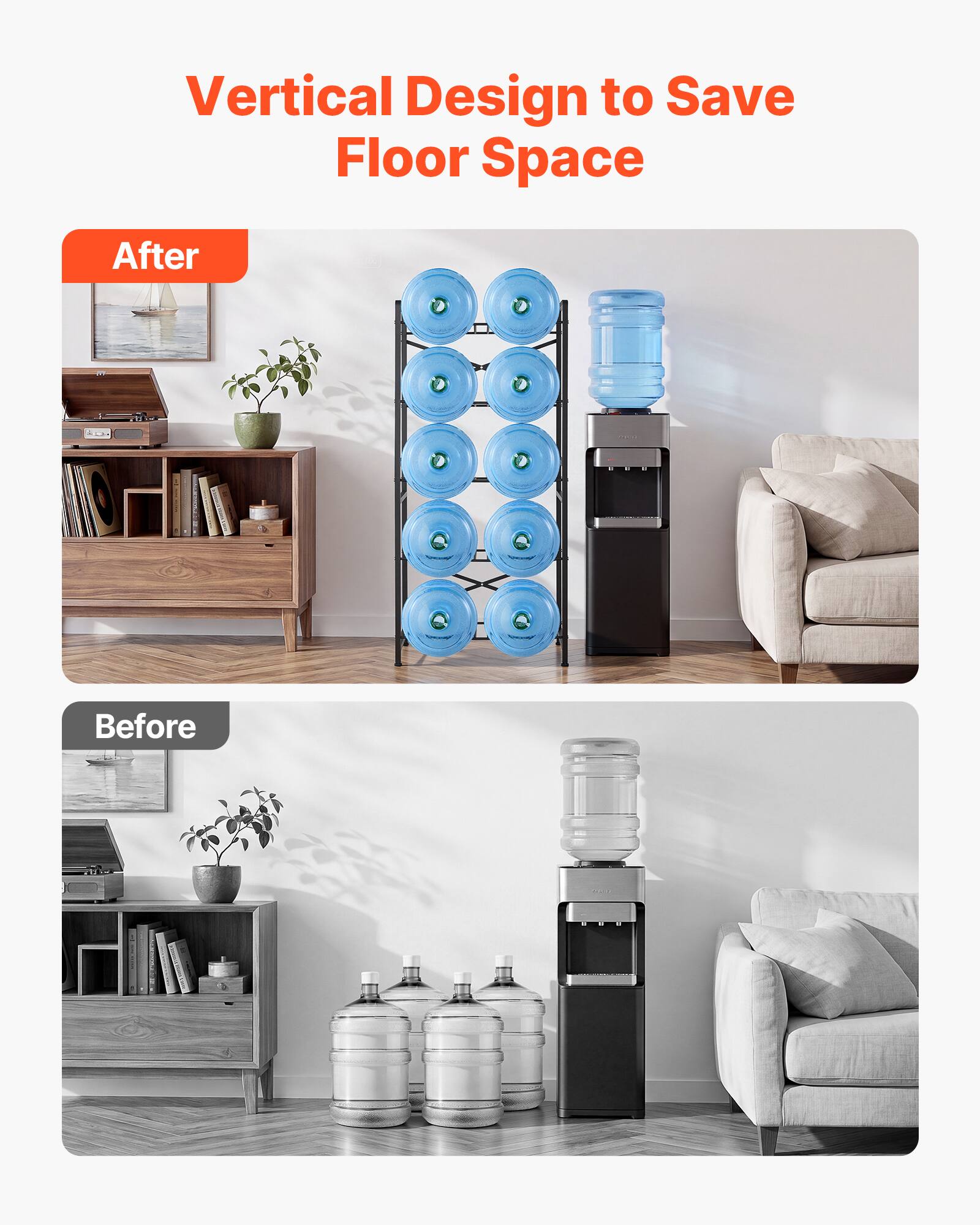 Vertical Design to Save Floor Space

After

Before