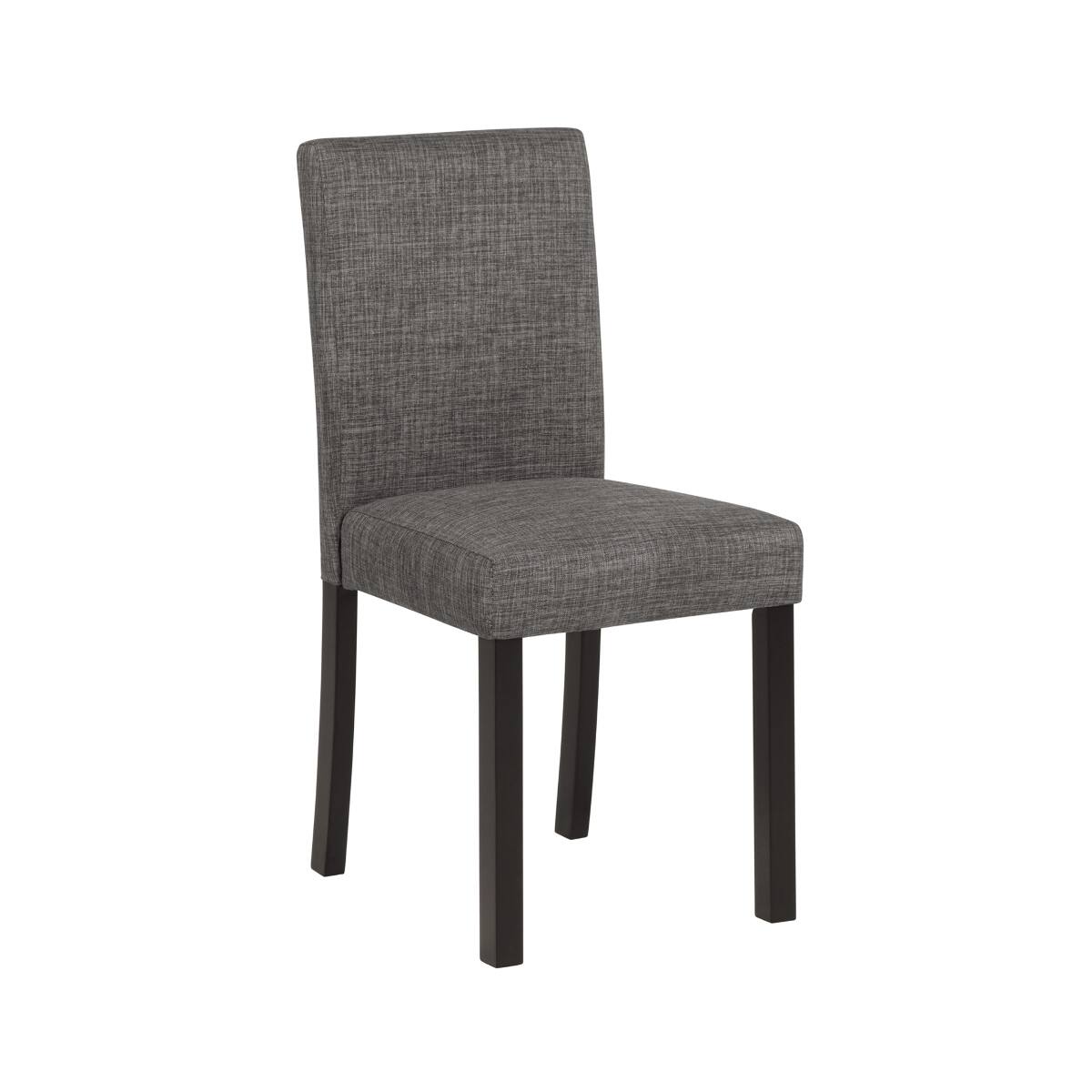 Alt View 6. Loheer - Loheer 5 Piece Dining Table Set for 4, Square Wooden Table with Upholstered Chairs, Light Gray and Black - Light gray and black two tone.
