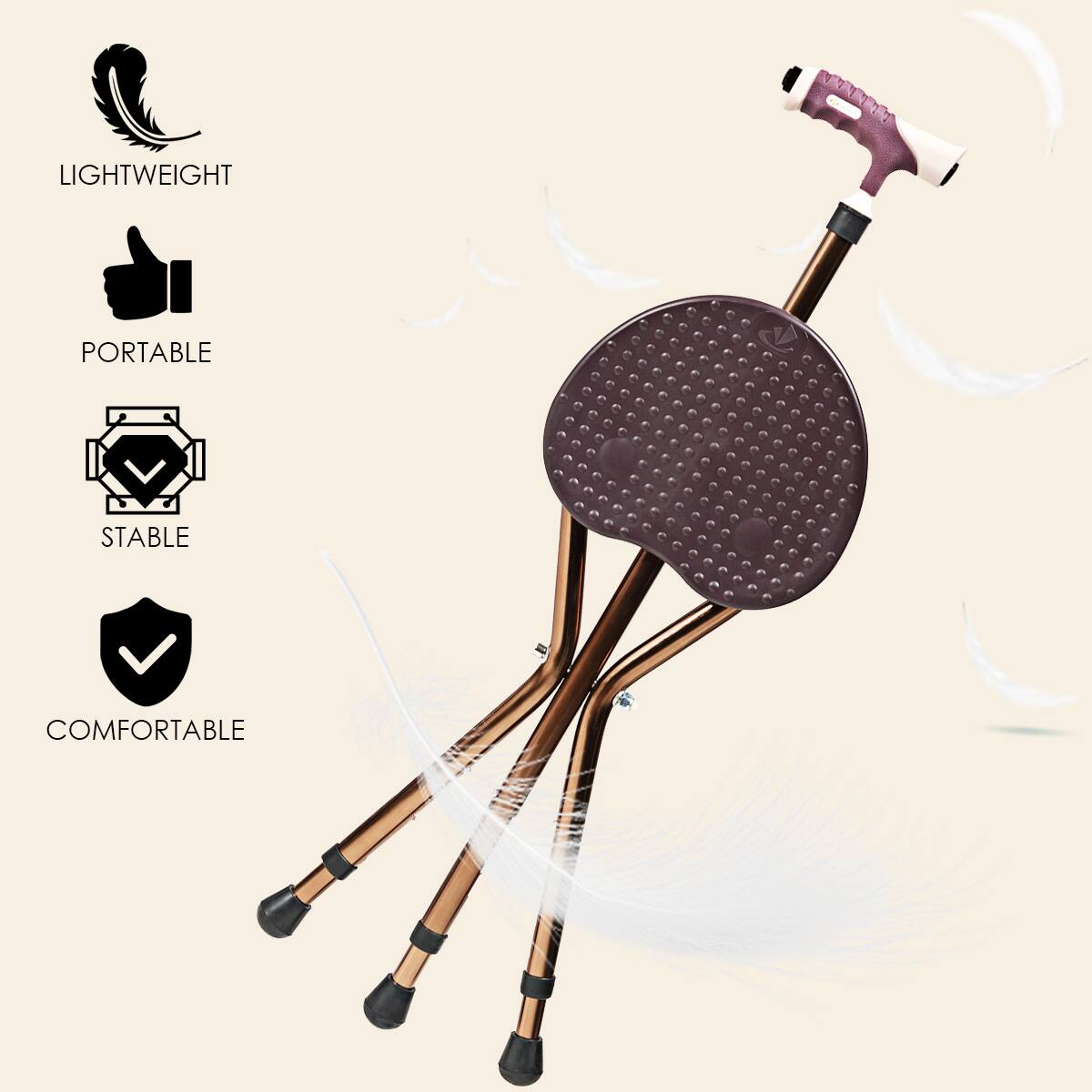 LIGHTWEIGHT  
PORTABLE  
STABLE  
COMFORTABLE