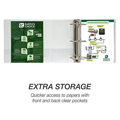 EARTH'S CHOICE  
EC EARTH'S CHOICE  

EXTRA STORAGE  
Quicker access to papers with front and back clear pockets