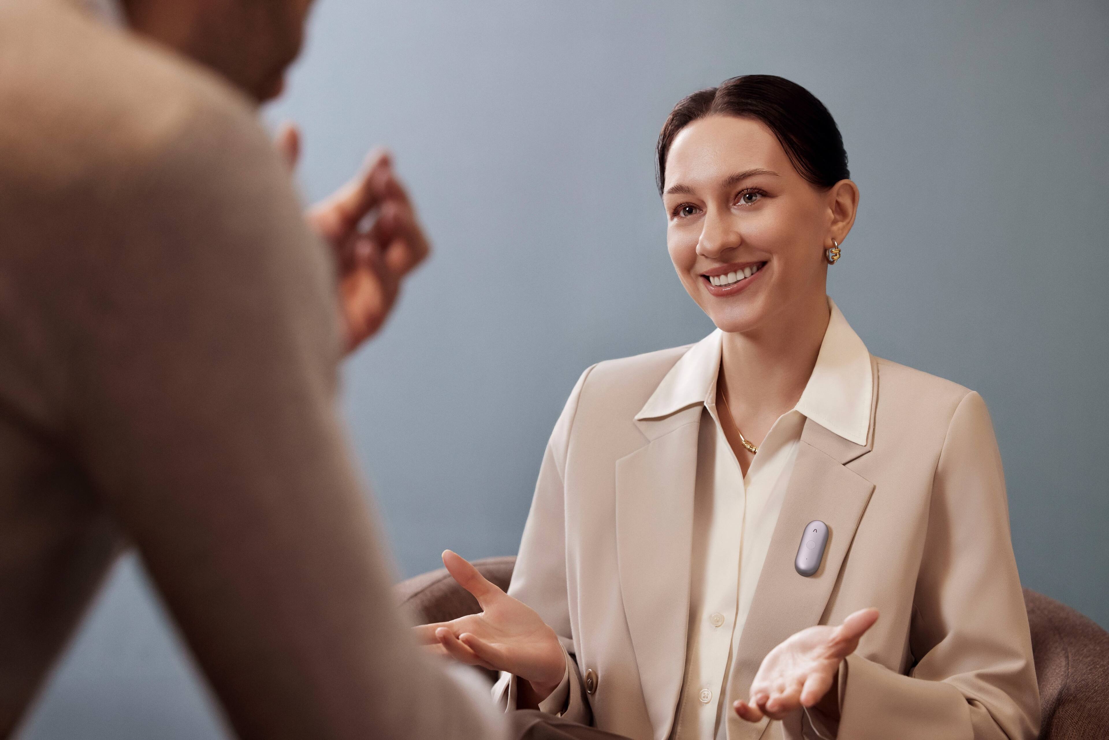 Alt View 14. PLAUD - NotePin S Smart AI Voice/Audio Recorder - Purple.