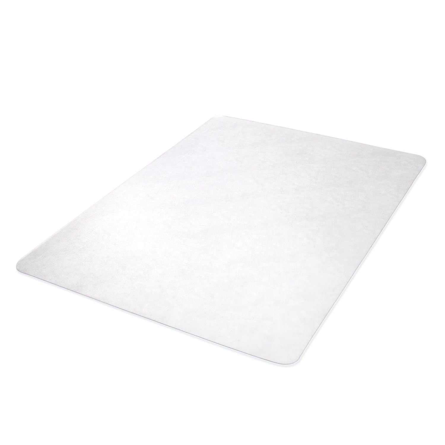 Left. Deflecto - SuperGrip Chair Mat for Flat to Low Pile Carpeted and Hard Floors, Rectangular, 48" x 36", Clear, Ships Rolled - Clear.